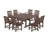 POLYWOOD® Mission 9-Piece Square Dining Set with Trestle Legs in Sand