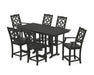 Martha Stewart by POLYWOOD Chinoiserie 7-Piece Farmhouse Counter Set in Black