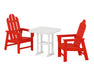 POLYWOOD Long Island 3-Piece Dining Set in Sunset Red