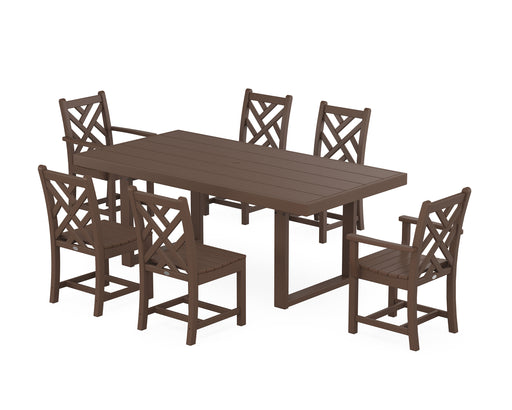 POLYWOOD Chippendale 7-Piece Dining Set in Mahogany