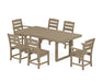 POLYWOOD Lakeside 7-Piece Dining Set with Trestle Legs in Vintage Sahara
