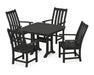 POLYWOOD Vineyard 5-Piece Dining Set with Trestle Legs in Black