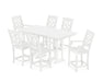 Martha Stewart by POLYWOOD Chinoiserie 7-Piece Farmhouse Counter Set in White