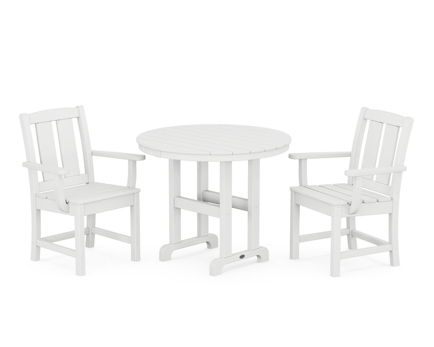 POLYWOOD® Mission 3-Piece Farmhouse Dining Set in Black