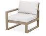 POLYWOOD® EDGE Modular Left Arm Chair in Vintage Sahara with Natural Linen fabric