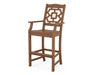 Martha Stewart by POLYWOOD Chinoiserie Bar Arm Chair in Teak