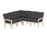 POLYWOOD Vineyard 5-Piece Sectional in Sand with Ash Charcoal fabric