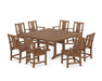 POLYWOOD® Prairie 9-Piece Square Dining Set with Trestle Legs in Black