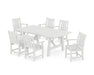 POLYWOOD® Oxford Arm Chair 7-Piece Rustic Farmhouse Dining Set in White