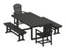 POLYWOOD® Palm Coast 5-Piece Dining Set with Benches in Green