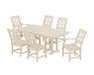 Martha Stewart by POLYWOOD Chinoiserie 7-Piece Farmhouse Dining Set in Sand