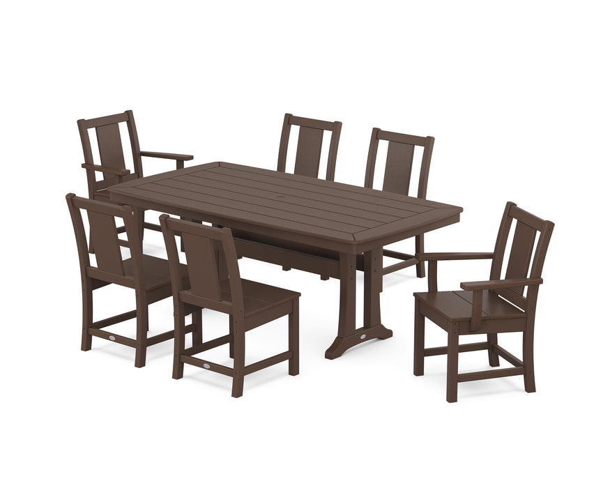 POLYWOOD® Prairie 7-Piece Dining Set with Trestle Legs in Sand