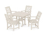 Martha Stewart by POLYWOOD Chinoiserie 5-Piece Farmhouse Dining Set in Sand