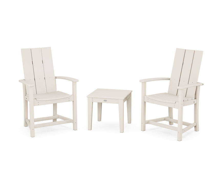 POLYWOOD® Modern 3-Piece Upright Adirondack Chair Set in Sand