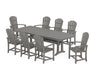 POLYWOOD Palm Coast 9-Piece Dining Set with Trestle Legs in Slate Grey