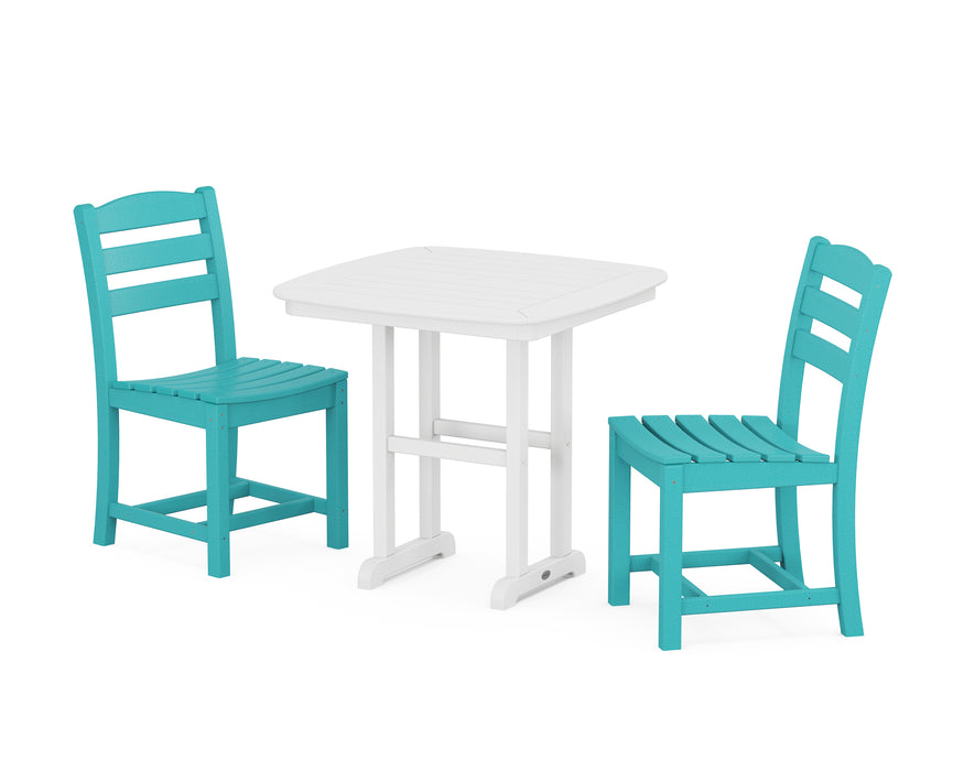 POLYWOOD La Casa Café Side Chair 3-Piece Dining Set in Aruba