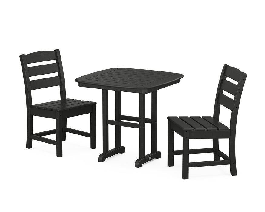 POLYWOOD Lakeside Side Chair 3-Piece Dining Set in Black