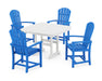 POLYWOOD Palm Coast 5-Piece Dining Set with Trestle Legs in Pacific Blue