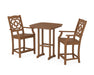 Martha Stewart by POLYWOOD Chinoiserie 3-Piece Counter Set in Teak