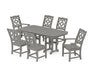 Martha Stewart by POLYWOOD Chinoiserie 7-Piece Dining Set in Slate Grey