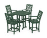 Martha Stewart by POLYWOOD Chinoiserie 5-Piece Counter Set in Green