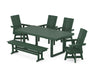 POLYWOOD Modern Adirondack 6-Piece Dining Set with Trestle Legs in Green