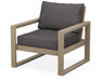 POLYWOOD EDGE Club Chair in Vintage Sahara with Ash Charcoal fabric