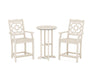 Martha Stewart by POLYWOOD Chinoiserie 3-Piece Farmhouse Counter Set in Sand