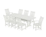 POLYWOOD Vineyard 9-Piece Dining Set with Trestle Legs in Vintage White