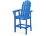 POLYWOOD Vineyard Curveback Adirondack Bar Chair in Pacific Blue