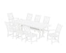 Martha Stewart by POLYWOOD Chinoiserie 9-Piece Dining Set with Trestle Legs in White