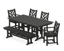 POLYWOOD Chippendale 6-Piece Farmhouse Dining Set in Black