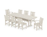 POLYWOOD® Oxford 9-Piece Farmhouse Dining Set with Trestle Legs in Slate Grey