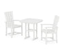 POLYWOOD Quattro 3-Piece Dining Set in White