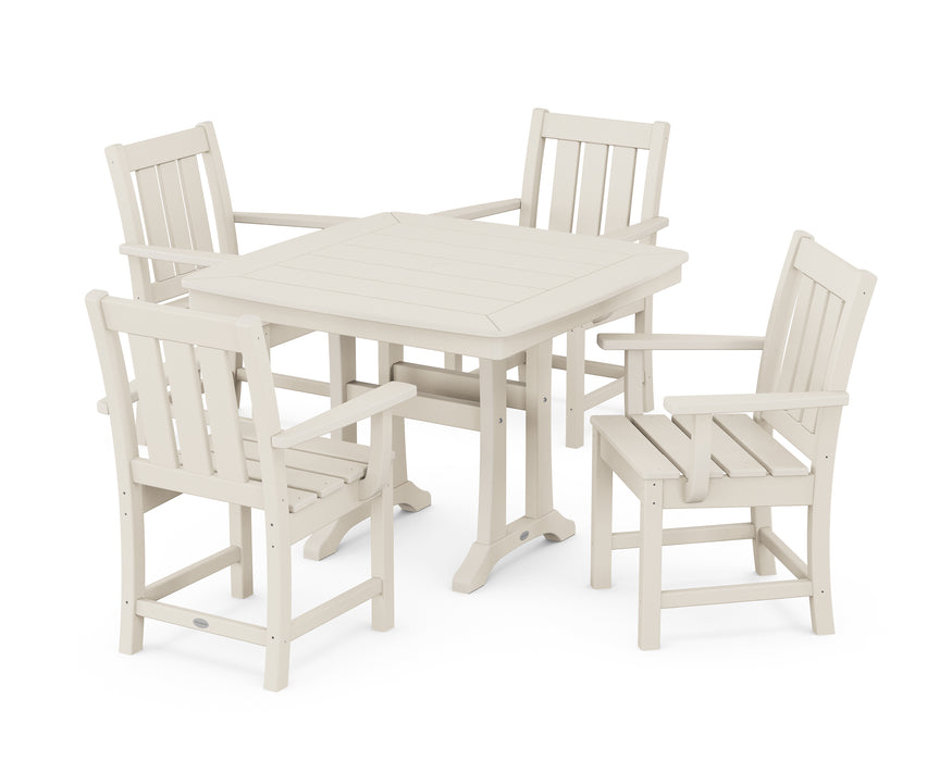 POLYWOOD® Oxford 5-Piece Dining Set with Trestle Legs in Sand