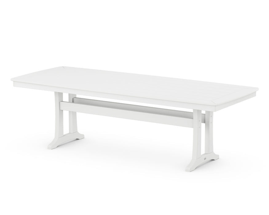 POLYWOOD Nautical Trestle 39" x 97" Dining Table in White
