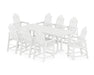 POLYWOOD® Long Island 9-Piece Farmhouse Counter Set with Trestle Legs in White