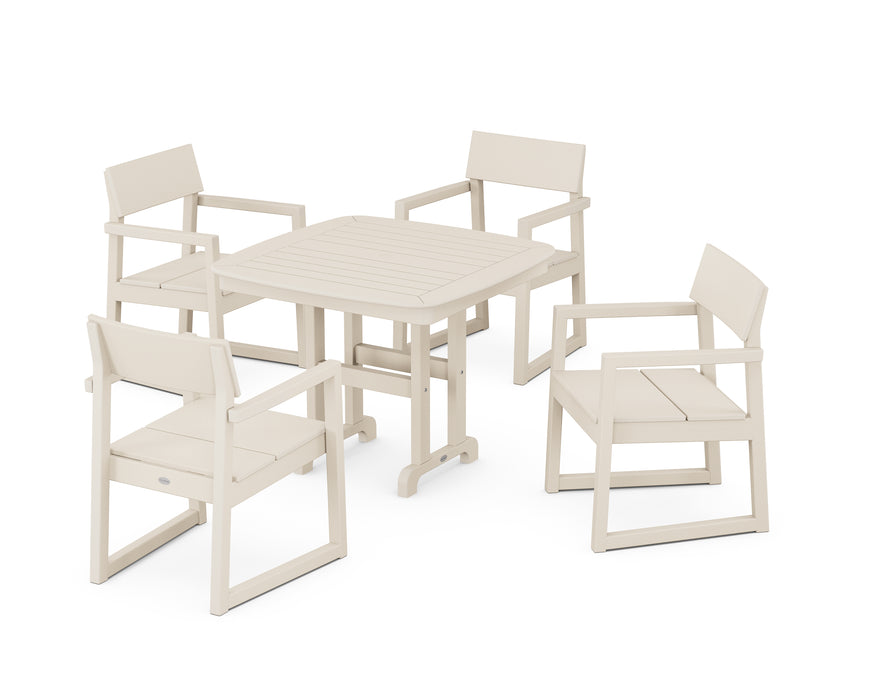 POLYWOOD EDGE 5-Piece Dining Set in Sand