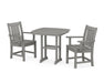 POLYWOOD® Oxford 3-Piece Dining Set in Slate Grey