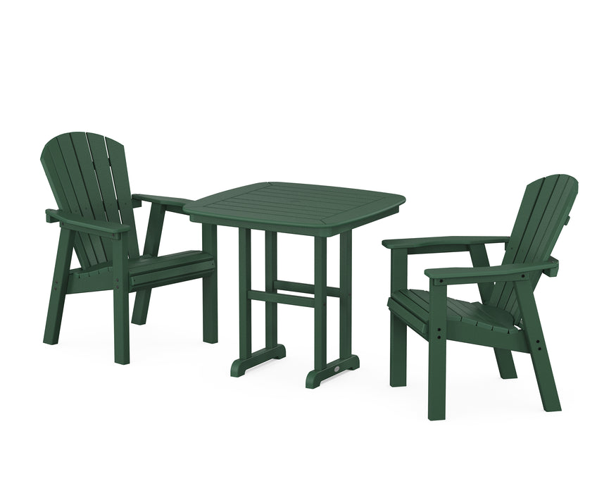 POLYWOOD Seashell 3-Piece Dining Set in Green
