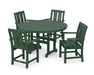 POLYWOOD® Mission 5-Piece Round Farmhouse Dining Set in Black