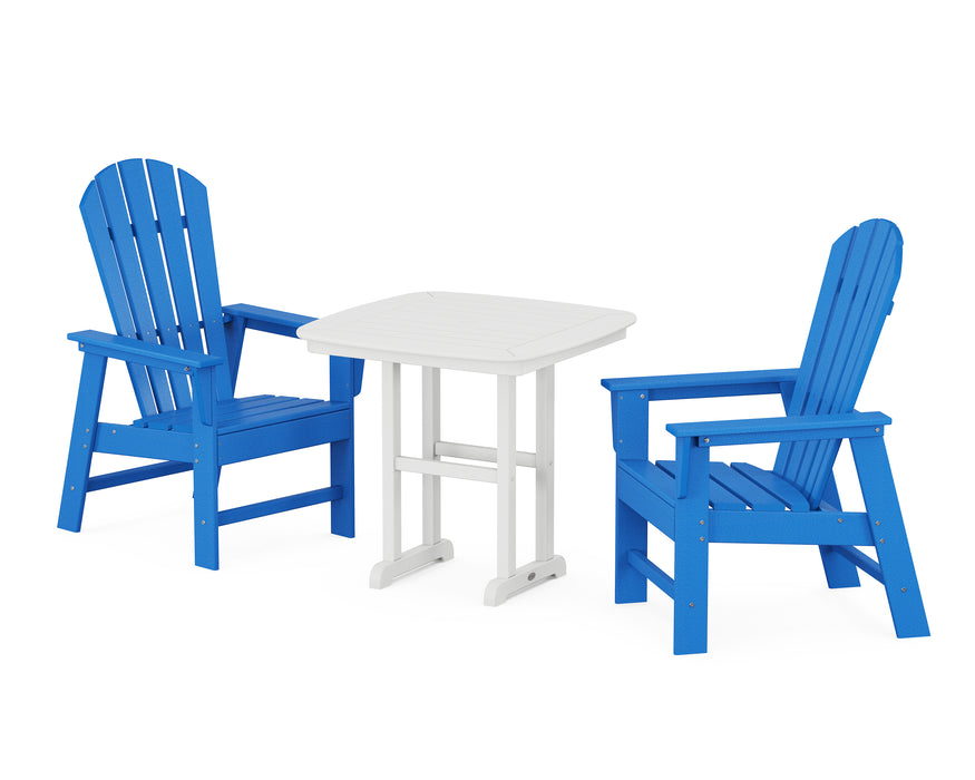 POLYWOOD South Beach 3-Piece Dining Set in Pacific Blue
