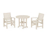 POLYWOOD Signature 3-Piece Round Farmhouse Dining Set in Sand