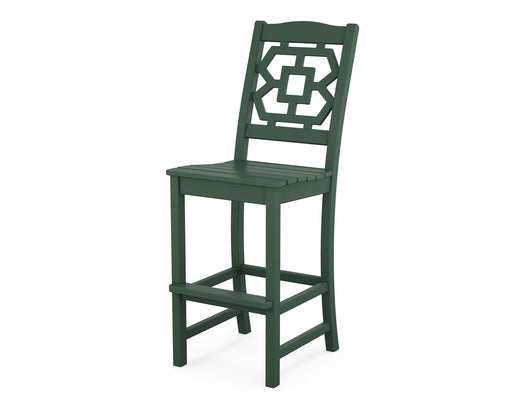 Martha Stewart by POLYWOOD Chinoiserie Bar Side Chair in Green