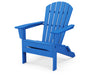 POLYWOOD South Beach Folding Adirondack Chair in Pacific Blue