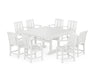 POLYWOOD® Mission 9-Piece Square Dining Set with Trestle Legs in White