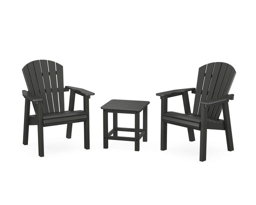 POLYWOOD® Seashell 3-Piece Upright Adirondack Chair Set in Green