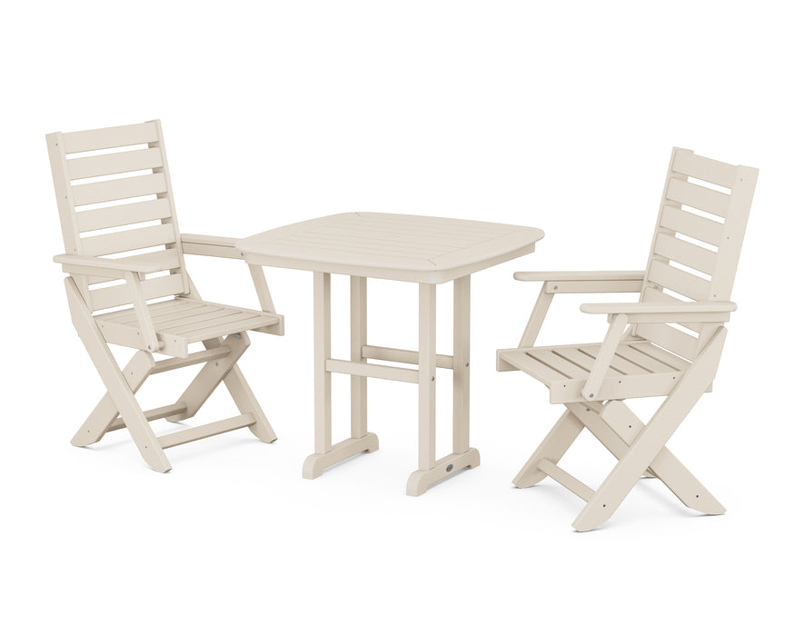 POLYWOOD Captain 3-Piece Dining Set in Sand