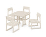 POLYWOOD EDGE Side Chair 5-Piece Dining Set in Sand