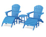 POLYWOOD South Beach Adirondack 5-Piece Set in Pacific Blue
